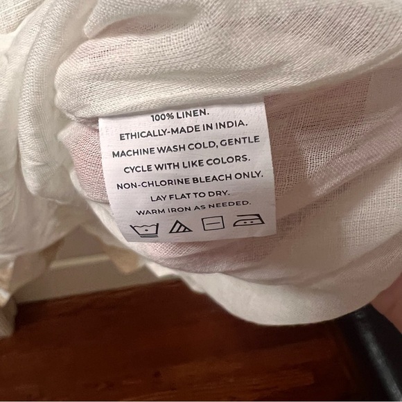 Laude the Label x Madewell tiered organic 100% linen maxi dress with pockets NWT - Picture 9 of 13